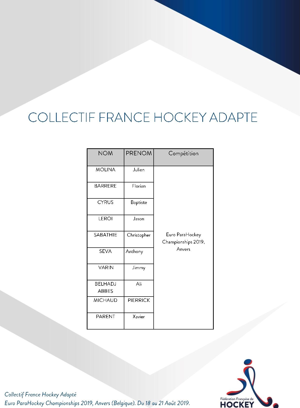 Collectif France Hockey Adapté Euro ParaHockey page 001