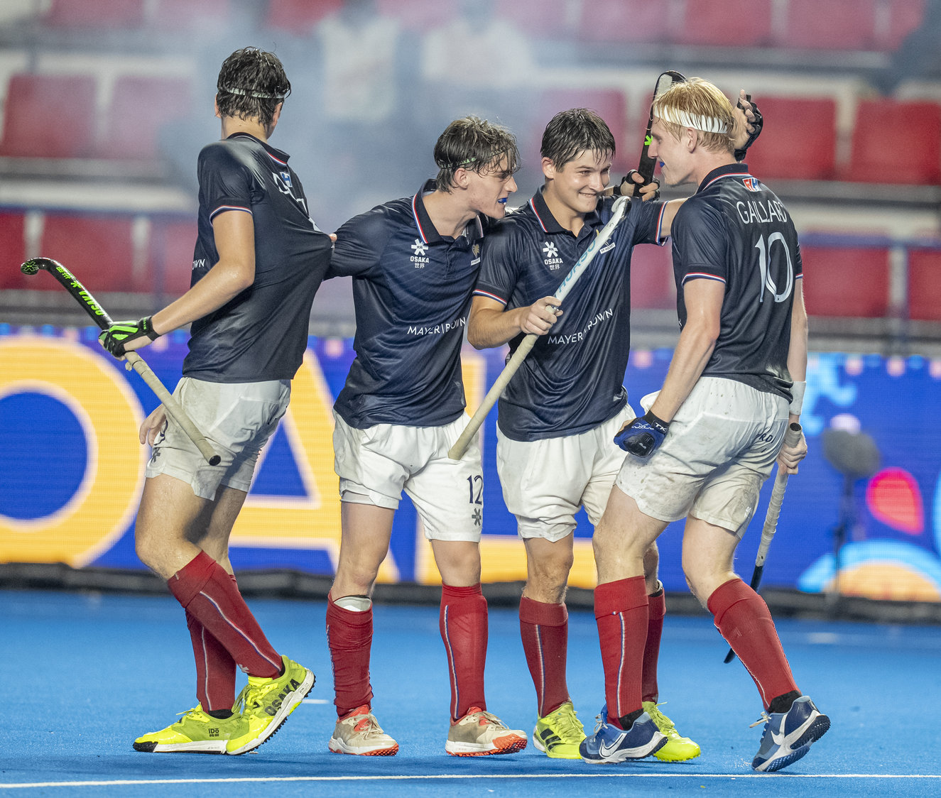 CHENNAI - FIH Hockey Men's Junior World Cup Tamil Nadu 202524 Australia vs France (Pool F)Picture: TEAM FRANCE CELEBRATING AFTER THE WINCOPYRIGHT WORLDSPORTPICS EWOUT PAHUD DE MORTANGESNO ARCHIVE ALLOWED