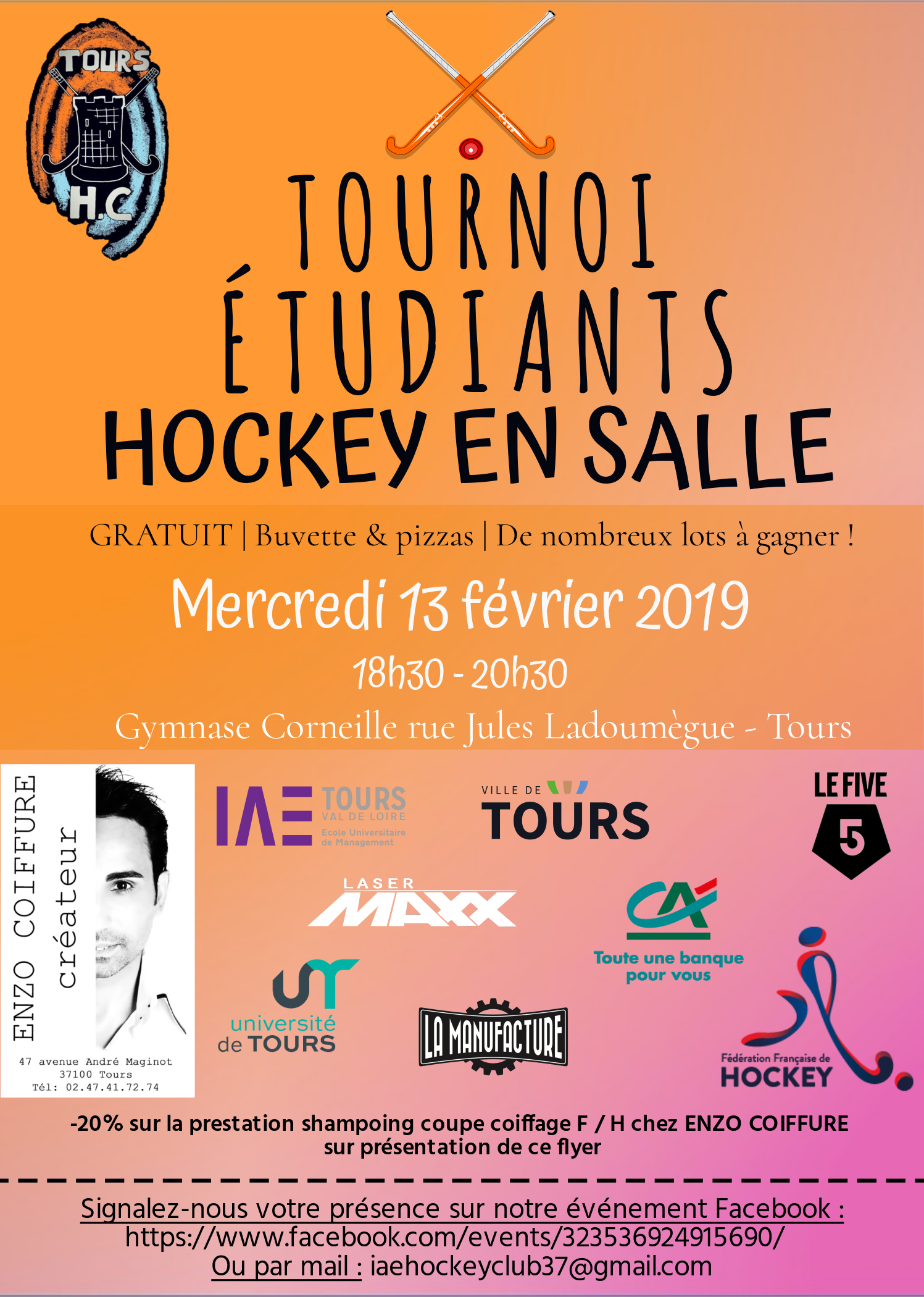 Tournoi étudiants Tours HC