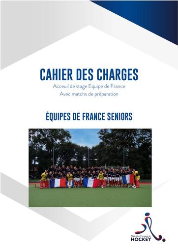 Cahier des charges - Accueillir une Equipe de France Senior - FFH