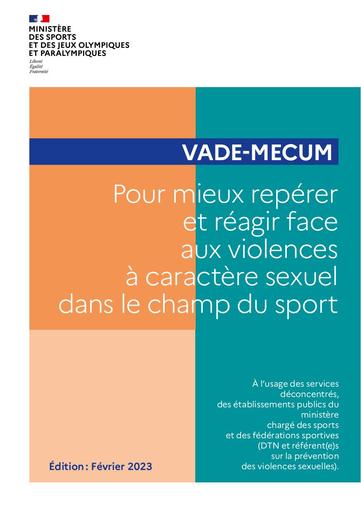 Vace-Mecum - Pour mieux repérer et réagir face aux violences à caractère sexuel dans le champ du sport.pdf