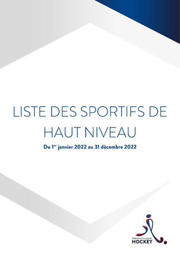 Liste des Sportifs de Haut-Niveau - Saison 2022