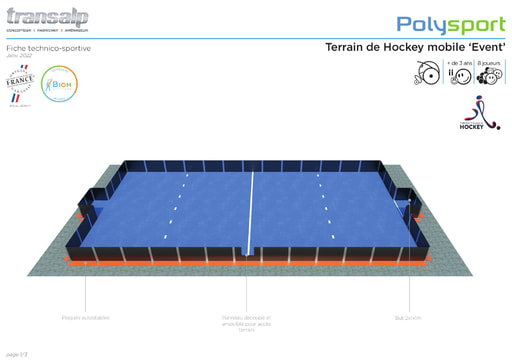 Fiche technique des terrains mobiles évent "de hockey"